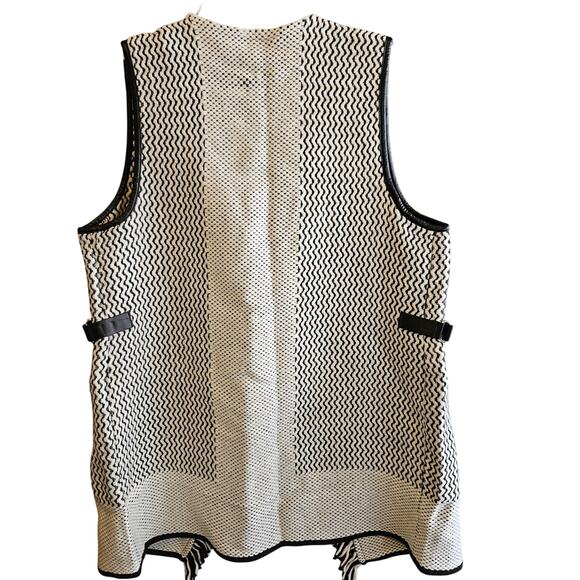 Chico's ladies wool blend long open front vest sweater - Chico's size 2 (large) - Picture 4 of 6